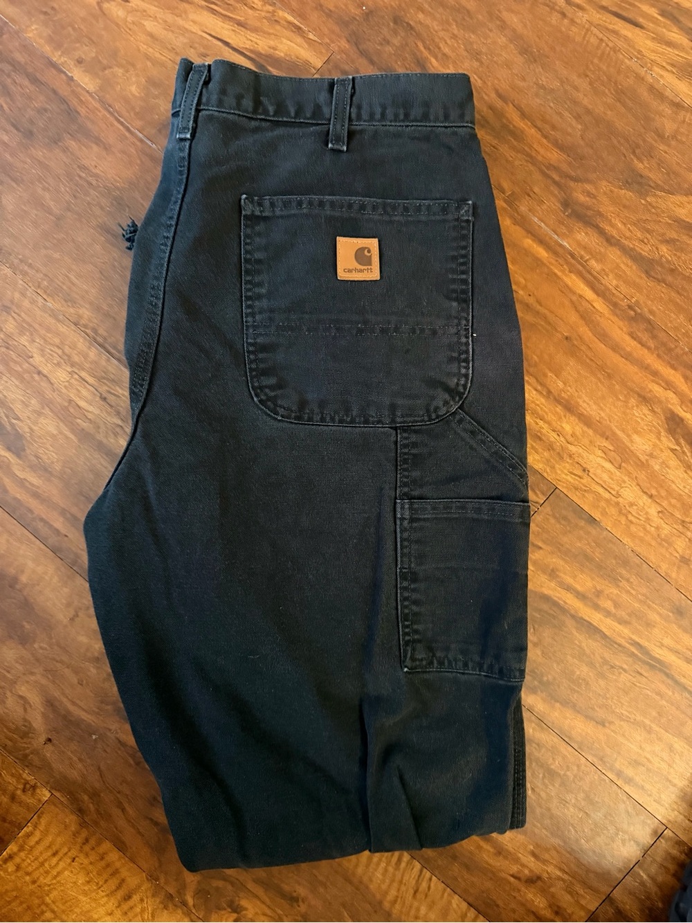 Carhartt Pants Men’s 34x34 B11 BLK Original Dungaree Fit Work Carpenter Canvas